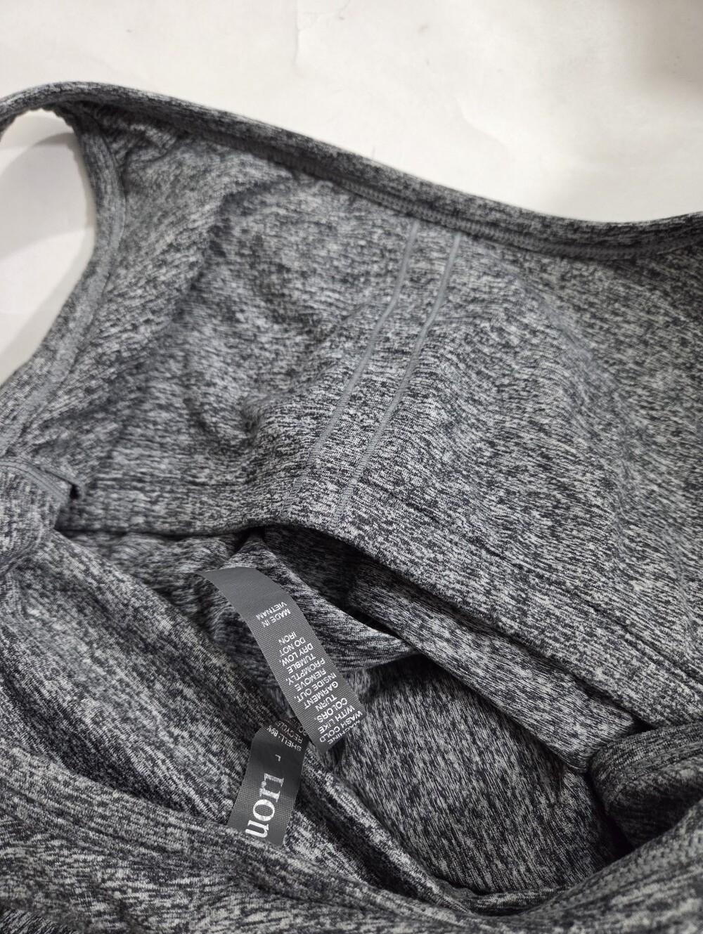Vuori Halo Essential DreamKnit Dress Heathered Grey Black Size Large Athletic - Picture 7 of 7
